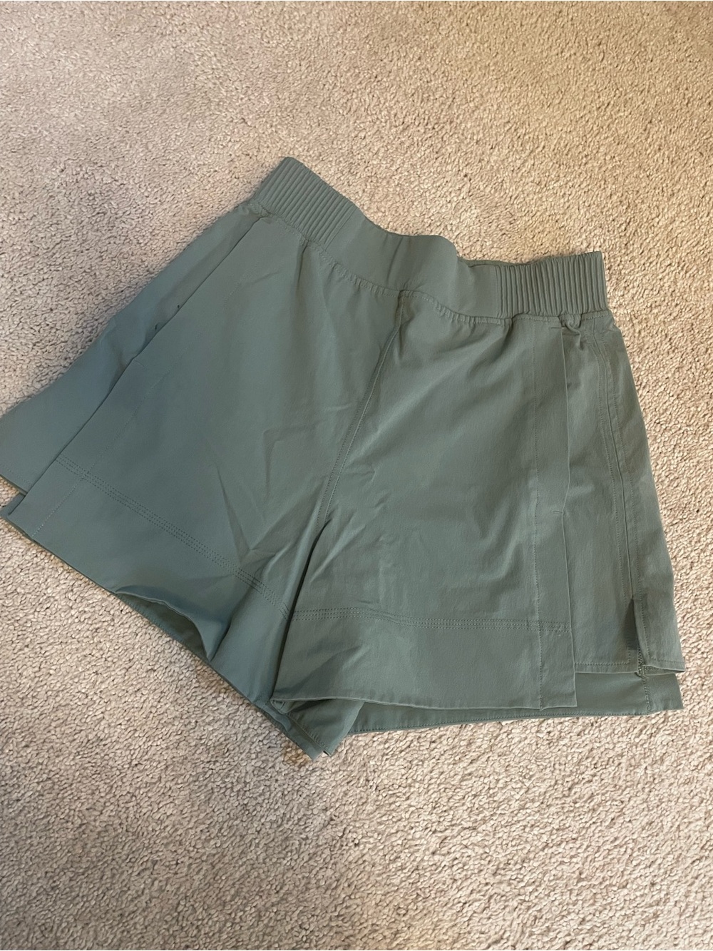 Lightweight Olive Green/teal Athletic Shorts